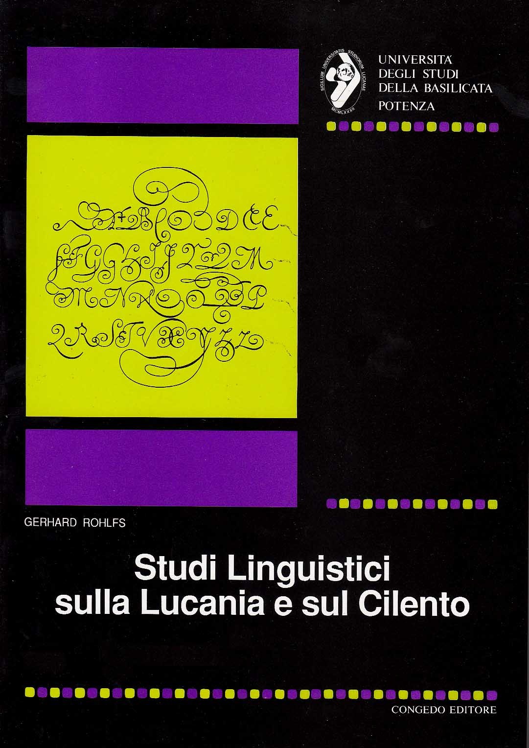 Studi Linguistici sulla Lucania e sul Cilento. Atti e memorie 3